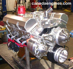 Canada Engines high performance Chevy 396cid stroker crate engine... click on image for a larger engine photo