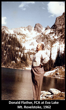 Donald Flather at Eva Lake, Mt. Revelstoke in 1962